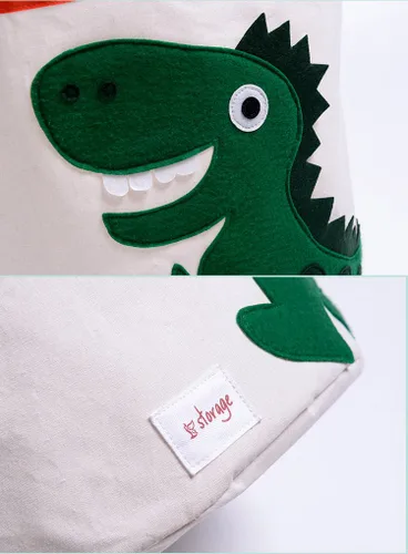 Miniatura 3 de Cesta de almacenamiento de lona plegable o organizador de juguetes para sala de juegos de niños, ropa, libros para niños, animales de peluche