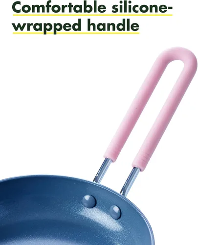 Miniatura 4 de GreenPan Mini - Mini sartén antiadherente para huevos, cerámica saludable, 5", redonda, sin PFAS, apta para lavavajillas, mango de enfriamiento, Rosa