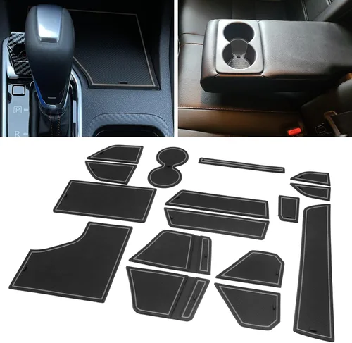 Miniatura 8 de para Nissan Sentra Accesorios 2025 2024 2023 2022 2021 2020 Insertos Personalizados para Portavasos Forros de Consola Central Bolsillos de Puertas