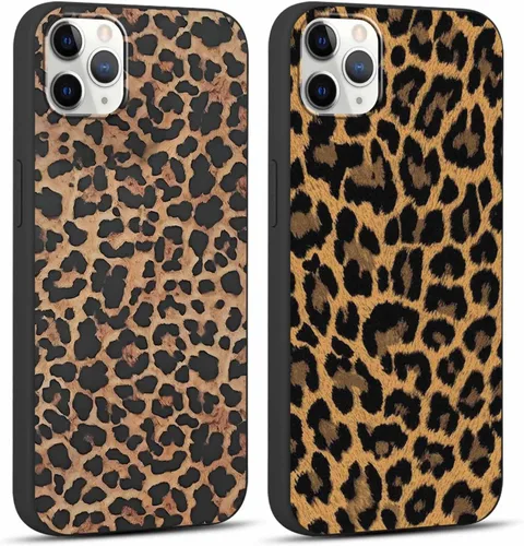 Miniatura 13 de Paquete de 2 Fundas de Teléfono Bonitas con Estampado de Guepardo para Apple iPhone 13 Pro Max de 6.7 Pulgadas, Fundas de Diseño