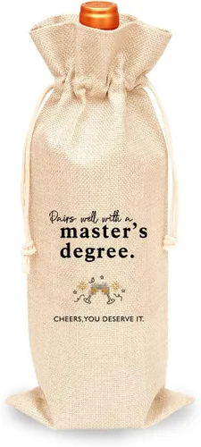 Miniatura 8 de Toctose Regalo de graduación de doctorado - Bolsa de vino para él, ella, hijo, hija o amigo - GDWB014