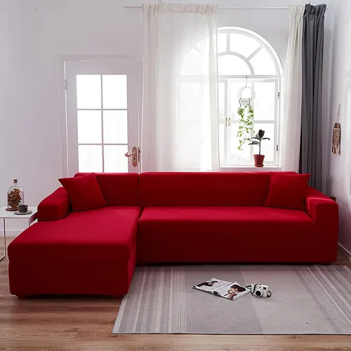 Miniatura 13 de Konsilsa Funda elástica para sofá en forma de L, funda completa para sofá de 1/2/3/4 plazas, protector de muebles suave, antideslizante, lavable a