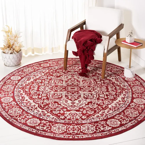 Miniatura 40 de SAFAVIEH - Alfombra de la colección Brentwood - 6' x 9', azul marino y gris claro, diseño envejecido con medallón, no desprende pelusa y fácil azul
