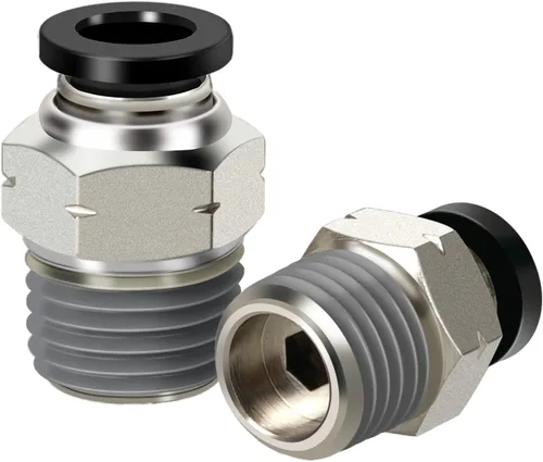 Miniatura 8 de Tubo neumático macho recto de 5/16 pulgadas OD x 1/4 pulgadas NPT Push para conectar accesorios modo PC5/16xN02 (paquete de 2)
