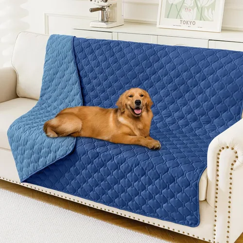 Miniatura 82 de Smiry Funda Impermeable para Cama de Perro, Manta Suave Reversible para Mascotas, Lavable a Prueba de Fugas para Gatos y Perros, Funda para Sofá