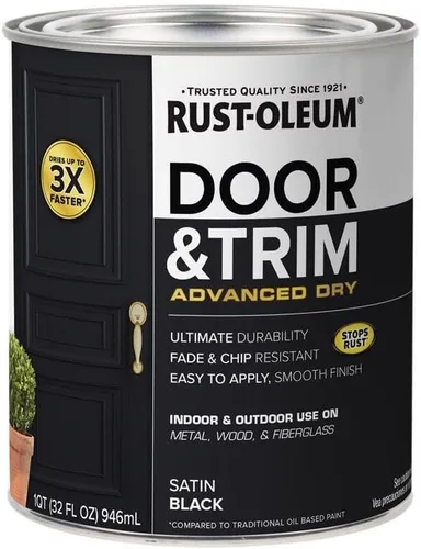 Miniatura 12 de Rust-Oleum 369387 Pintura Advanced Dry para Puerta y Embellecedor, Cuarto de galón, Gris Alpino satinado