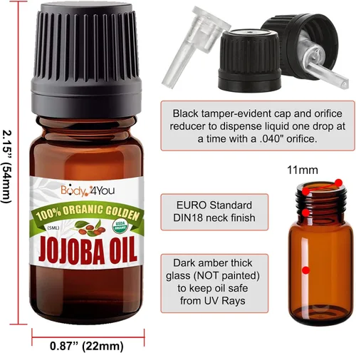 Miniatura 3 de BodyJ4You Kit de 37 medidores grandes para el cuidado posterior del lóbulo del oído bálsamo de aceite de jojoba Tapones expansibles de túnel de una