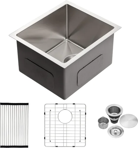 Miniatura 38 de Fregadero de Montaje Bajo de 13 Pulgadas - Beslend 13”x15”x9” Fregadero de Cocina de Acero Inoxidable de Montaje Bajo Calibre 16 Fregadero de Cocina