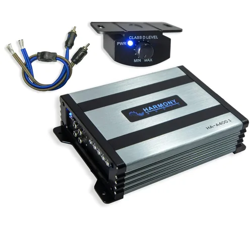 Miniatura 2 de Harmony Audio Kicker 46TL7T82 Car Audio L7T - Paquete de subcaja delgada de 8 pulgadas con amplificador Harmony HA-A400.1 y kit de amplificador