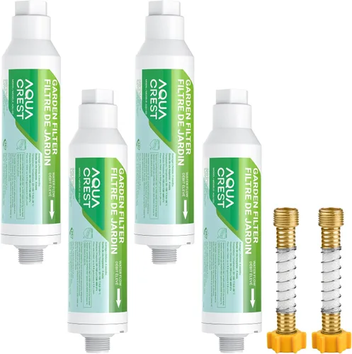 Miniatura 11 de AQUACREST - Filtro de agua para manguera de jardín para plantas, reduce en gran medida el cloro, el olor, mejora la salud de las plantas, ideal