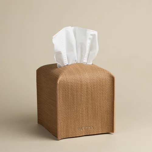 Miniatura 19 de OLETHA Funda cuadrada para caja de pañuelos, decoración estética de escritorio para habitación, hogar y oficina, soporte para cajas de pañuelos