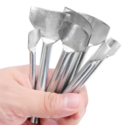 Miniatura 5 de Caydo 7 piezas de herramientas de artesanía de cuero, perforador semicircular, en forma de arco, cortador de borde de cuero para manualidades