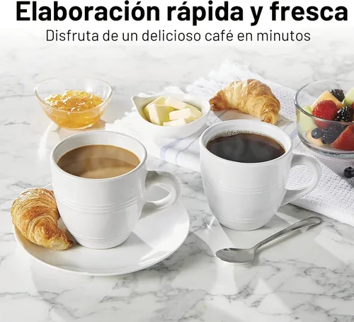 Miniatura 5 de Hamilton Beach The Scoop - Cafetera de una sola porción y preparadora rápida de café molido para tazas de 8-14 onzas, se prepara en minutos