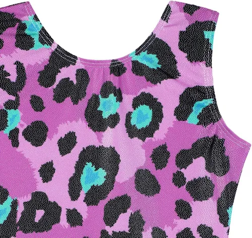 Miniatura 40 de HOZIY - Leotardos de gimnasia con pantalones cortos brillantes para niñas pequeñas; estampados de unicornio, aurora, arco iris, sirena, dinosaurio