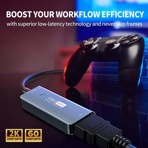 Miniatura 8 de Papeaso Tarjeta de captura de video, 4K HDMI a USB/USB C 3.0, dispositivo de captura de video 1080P 60FPS, para transmisión, enseñanza