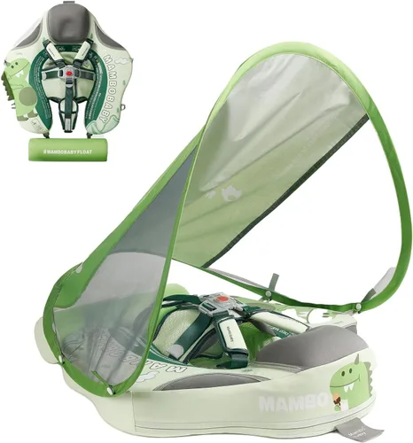 Miniatura 7 de Mambobaby Float Deluxe - Flotador de piscina para bebés: entrenador de natación seguro y cómodo para bebés y niños pequeños, diseño no inflable, Rosa
