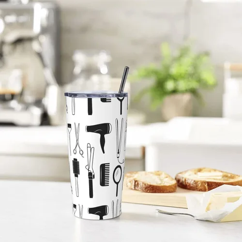 Miniatura 6 de NVJUI JUFOPL Hairstylist - Vaso de 20 onzas con tapa, regalos divertidos para peluquería, regalos para estilistas para hombres y mujeres, taza