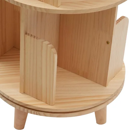 Miniatura 7 de Estantería giratoria de 1 nivel con 360 niveles para almacenamiento de pie para niños, organizador multifuncional, estantería giratoria, estantería
