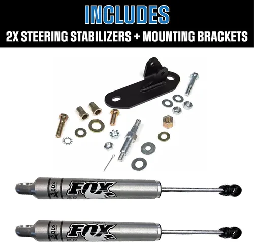 Miniatura 3 de BDS Fox Shocks 2.0 Kit estabilizador de dirección dual para Ford F-250 y F-350 Super Duty 4WD 2005-2022 con elevación de 2 pulgadas o más Incluye