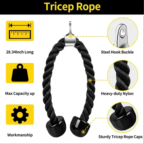 Miniatura 5 de Accesorio para Máquina de Cable, Accesorios de Jalón LAT, Accesorios de Gimnasio en Casa, Accesorio de Jalón para Tríceps