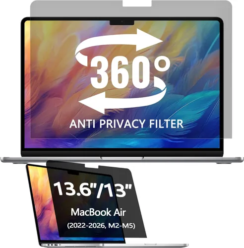 Miniatura 25 de Paquete de 2 pantallas magnéticas colgantes de privacidad para computadora de 27 pulgadas para monitor de pantalla ancha de 16:9, pantalla
