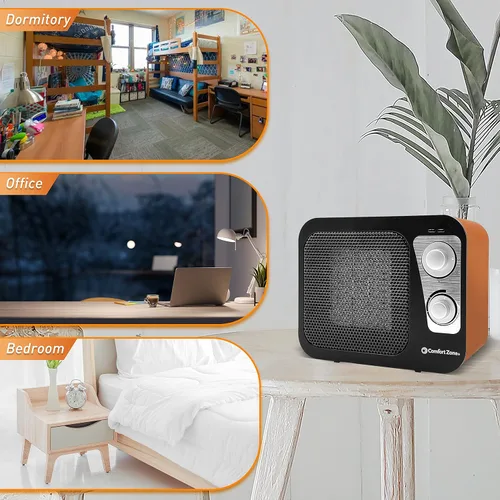 Miniatura 3 de Calentadores de espacio Comfort Zone para uso en interiores, calentador portátil, calentamiento rápido, calentador eléctrico, termostato, diseño