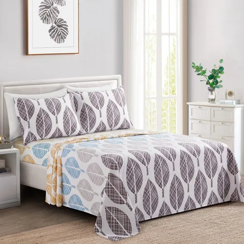 Miniatura 20 de Marina Decoration Ropa de cama ultra suave y sedosa con bolsillo profundo, rayón derivado de bambú para todas las estaciones, juego de sábanas de 6