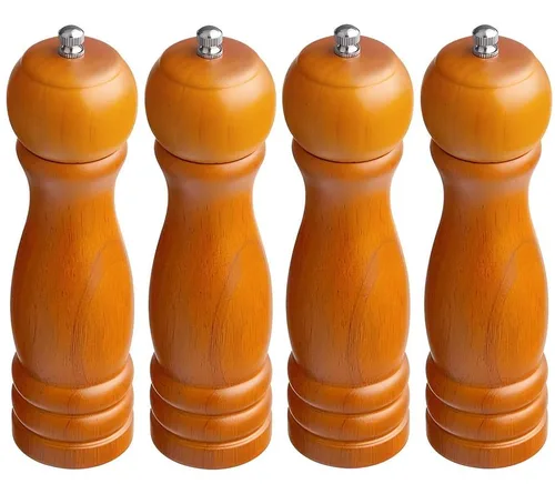 Miniatura 19 de OCS Parts Pro Series - Molinillo de pimienta de madera azul oscuro con molinillo ajustable, molinillo tradicional de sal o pimienta de 8 pulgadas