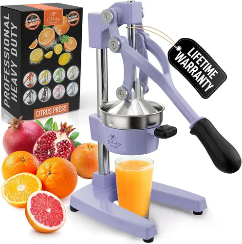 Miniatura 11 de Zulay - Exprimidor de limón y lima de metal comercial, de alta calidad, resistente, exprimidor de jugos manual Original Naranja