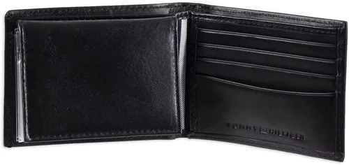 Miniatura 63 de Tommy Hilfiger Cartera de piel auténtica para hombre con ventana de identificación y múltiples ranuras para tarjetas