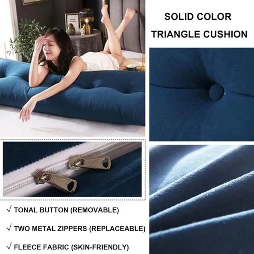 Miniatura 2 de Almohada triangular grande de cuña de lectura, cabecera de dormitorio, respaldo de cama con soporte de posicionamiento, cojín de descanso de cama