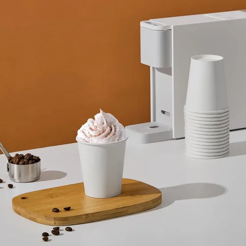 Miniatura 7 de JOLLY PARTY Paquete de 300 tazas de café de papel desechables de 10 onzas, tazas de bebida caliente/fría para agua, tazas de café caliente de papel