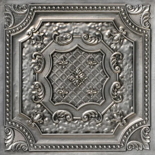 Miniatura 28 de from Plain to Beautiful in Hours DCT04 Elizabelthan Shield - Azulejo de techo de PVC de 2 x 2 pies (cubiertas / 200 pies cuadrados), gris pardo