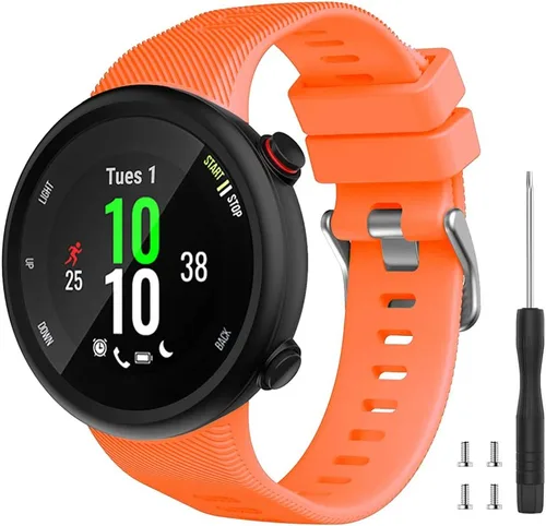 Miniatura 9 de Compatible con Garmin Forerunner 45, correa de repuesto deportiva de silicona suave, pulsera de fitness para Garmin Forerunner 45 Smartwatch