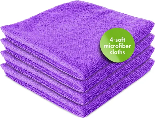 Miniatura 2 de Screen Mom Paños de microfibra morados (paquete de 4) – Paños de limpieza de pantallas de microfibra, paño de limpieza de TV para limpiadores