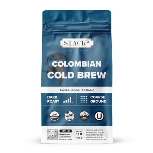 Miniatura 9 de Café orgánico de preparación en frío molido grueso 1 libra - CRANK Cafeína de alto voltaje tostado oscuro, molido grueso - por Stack Street