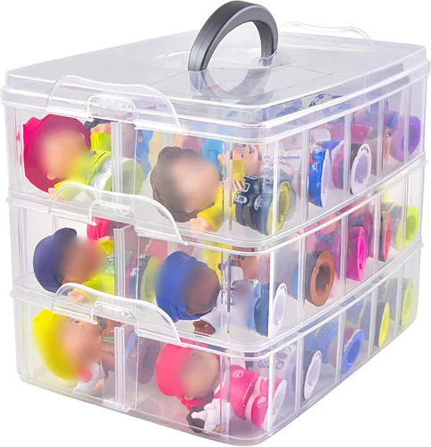 Estuche Xuerdon compatible con figuras de coleccionista Fisher-Price Little People, organizador de almacenamiento de juguetes para Disney Frozen