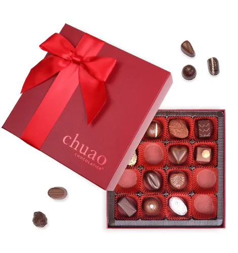 Miniatura 4 de Chuao Chocolatier Chef's Favorites - Caja de regalo de bombones Gourmet surtido de chocolate negro y con leche artesanal europeo sin conservantes