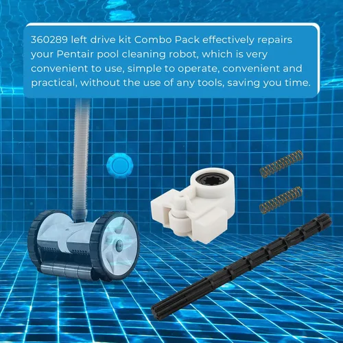 Miniatura 6 de Piezas de repuesto para limpiador de piscinas Pentair 360289 - Kit de accionamiento izquierdo, repuesto para Pentair Kreepy Krauly Rebel Warrior