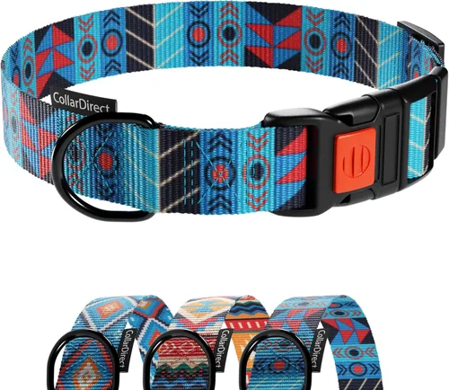 Miniatura 15 de CollarDirect Collar reflectante para perro o cachorro pequeño, mediano y grande con hebilla de liberación rápida, para machos y hembras, nailon Rojo
