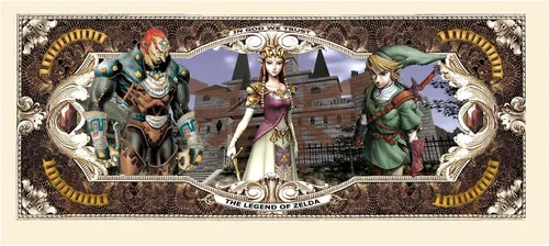 Miniatura 3 de Leyenda de Zelda Billete de un millón de dólares en titular de moneda de grado coleccionista