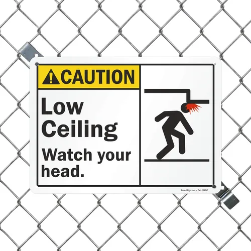 Miniatura 2 de SmartSign Cartel "Precaution - Low Ceiling, Watch Your Head" Plástico de 10 x 14 pulgadas (S2-0527-PL-14)