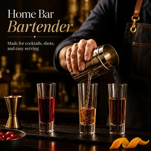 Miniatura 6 de Vasos de chupito de 2 onzas de alto, paquete de 18 vasos transparentes de 3.9 pulgadas para whisky, tequila, vodka, espresso, vasos de chupito