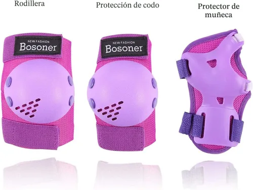 Miniatura 2 de BOSONER Rodilleras/Coderas/Muñequeras para Niños/Jóvenes de 3-15 Años, Conjunto de Equipo Protector Infantil para Patines, Ciclismo, Bicicleta BMX
