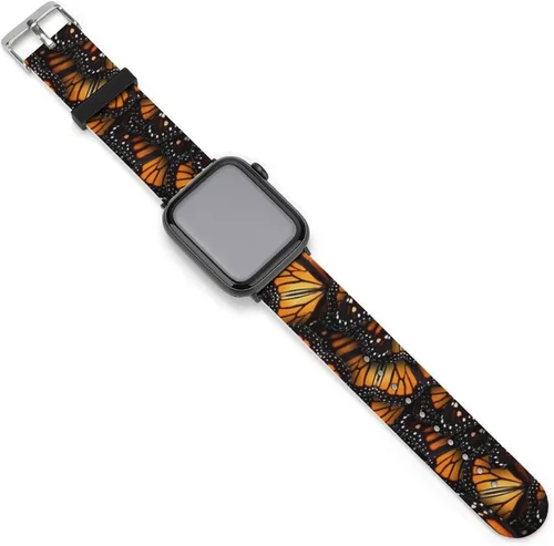 Miniatura 12 de Correa de reloj de silicona suave compatible con Apple Watch para hombres/unisex/jóvenes compatible con Iwatch Series 5/4/3/2/1, Happy Camper
