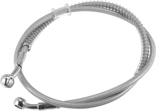 Motoforti 39.37 pulgadas de longitud 0.394 in ID motocicleta línea de freno hidráulico tubo de manguera de aceite de acero inoxidable trenzado cable