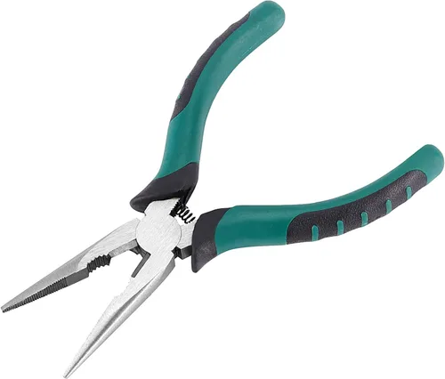 Miniatura 5 de 12 alicates de punta de aguja de resorte de 6 pulgadas, alicates de corte lateral de nariz de acero resistente, mango de goma antideslizante