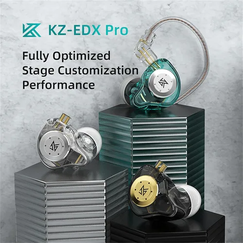 Miniatura 3 de YINYOO KZ EDX PRO - Auriculares para juegos con graves profundos HiFi, IEM para juegos con cable, auriculares con controlador dinámico nuevo de 10
