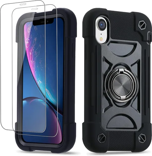 Miniatura 89 de Funda para iPhone Se3/iPhone Se2, iPhone 6/6S, iPhone 7/iPhone 8 de 4.7 pulgadas con soporte de anillo, con 2 protectores de pantalla resistentes