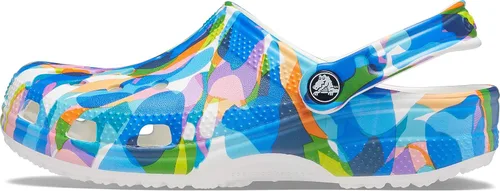 Miniatura 7 de Crocs Clogs - Zuecos clásicos para adultos, estampados unisex, Blanco/Multi, 14 Women/12 Men